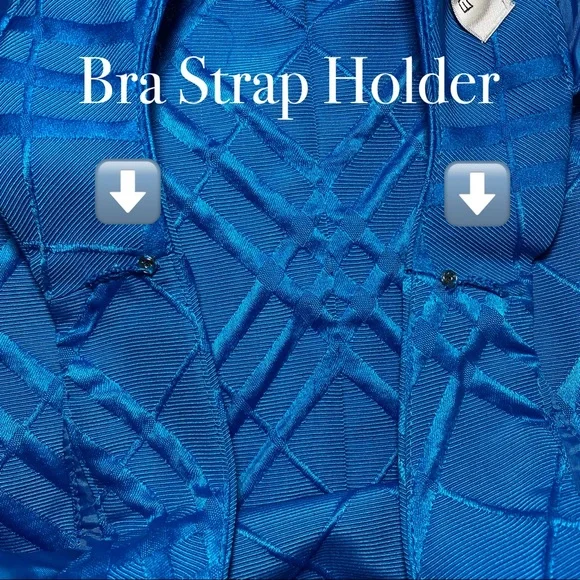 Evan Picone Women’s Midi Dress with Bra Strap Holder. Size 14 Blue - Picture 3 of 7